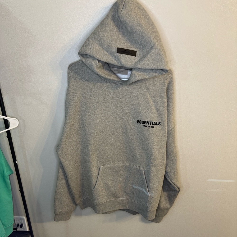 Essentials Light Gray Men's Hoodie